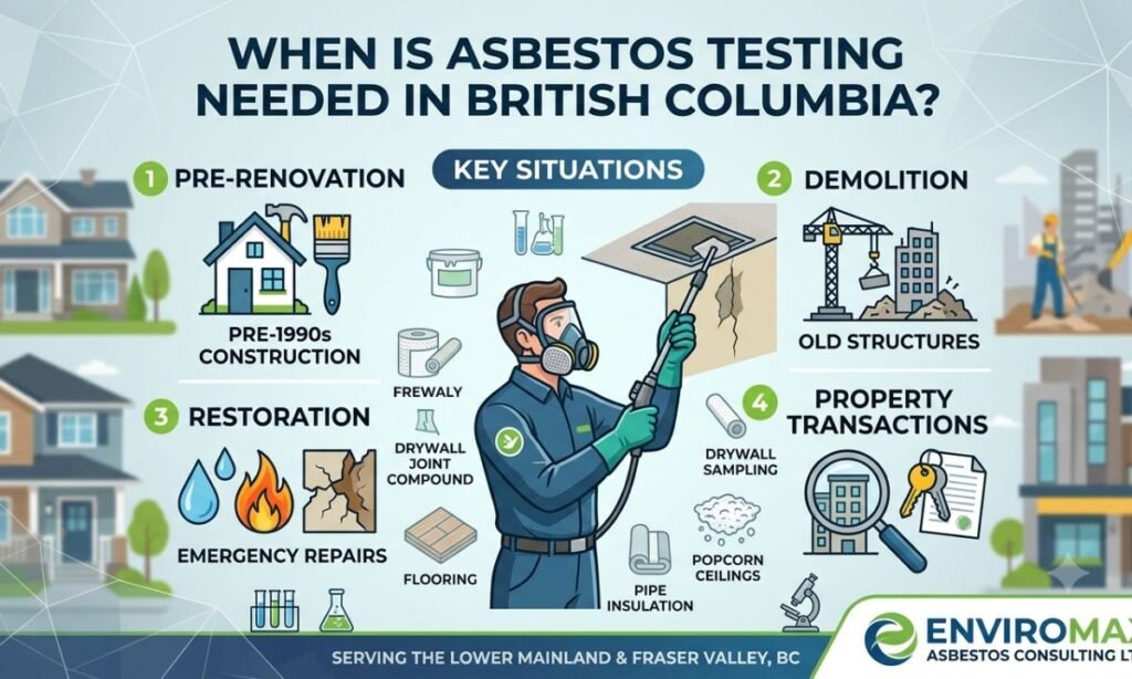 When Is Asbestos Testing Needed in British Columbia? | Enviromax Asbestos Consulting